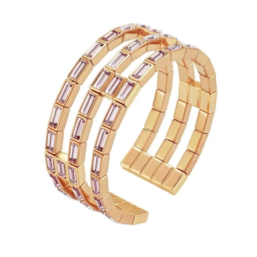 Atelier Swarovski Violet & Gold Fluid Azzurro Cuff